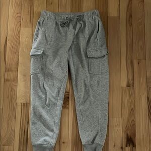 Gray Cargo Jogger Pants